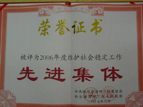 维护社会稳定工作先进集体